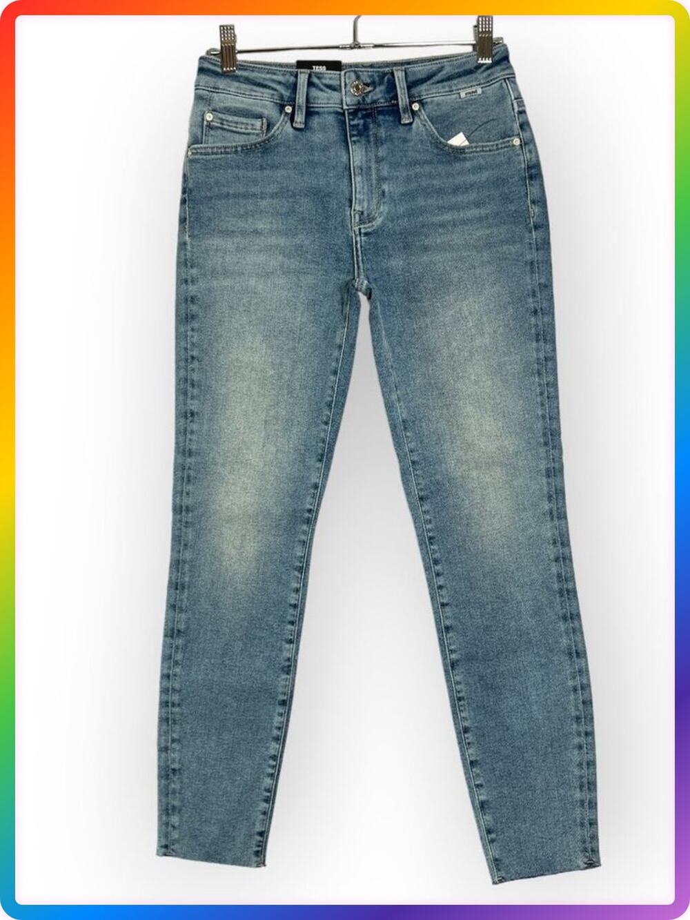 Mavi Tess Sculpt High Rise Skinny Jeans SIZE 27x26 Organic Raw Hem Denim